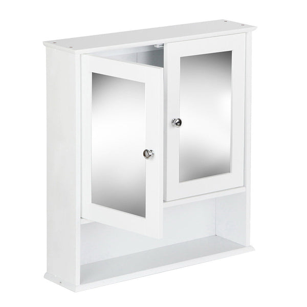 Artiss Bathroom Tallboy Storage Cabinet With Mirror White Bathroom Cabinets