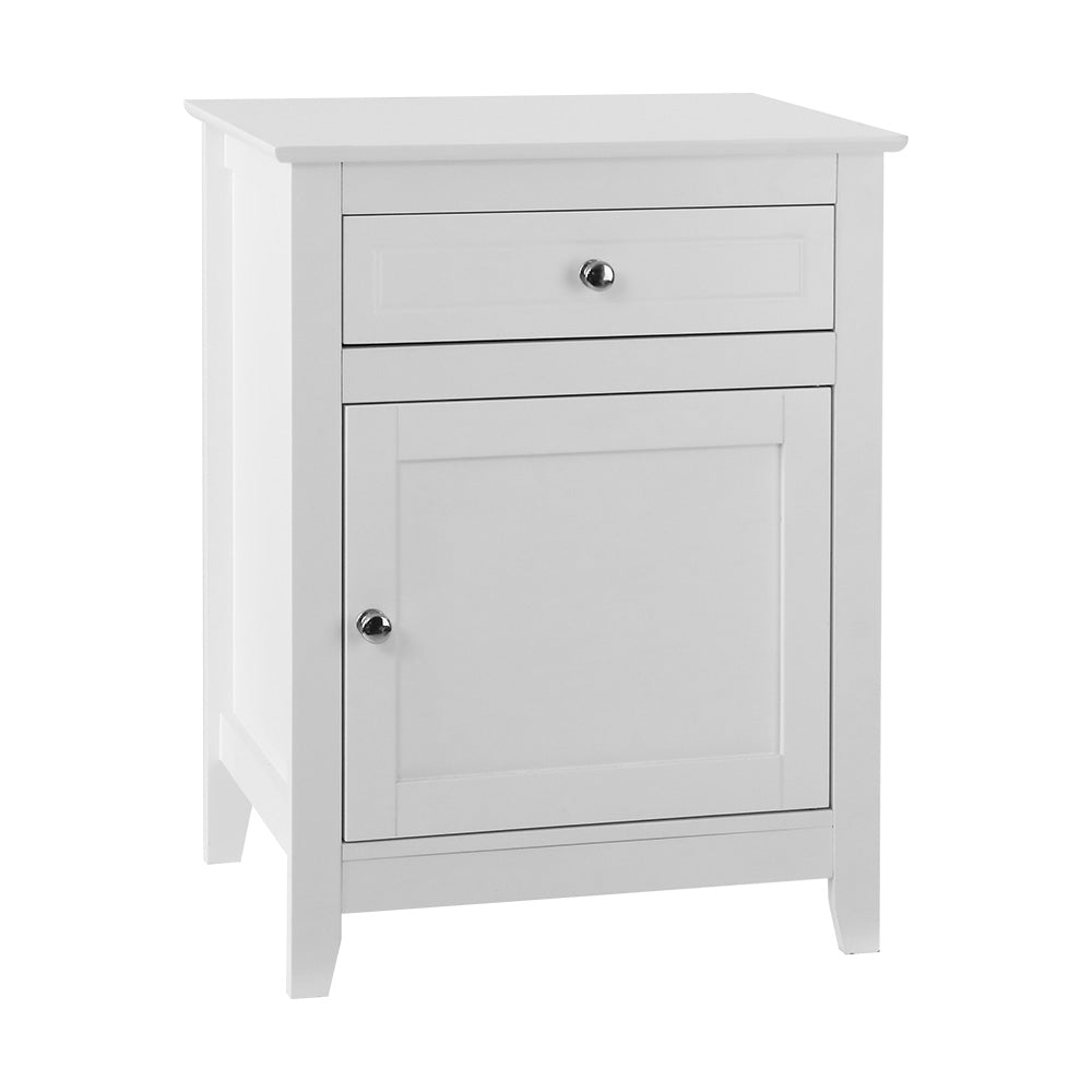 Artiss Big Storage Drawers Cabinet Nightstand Lamp Chest White Bedside Tables