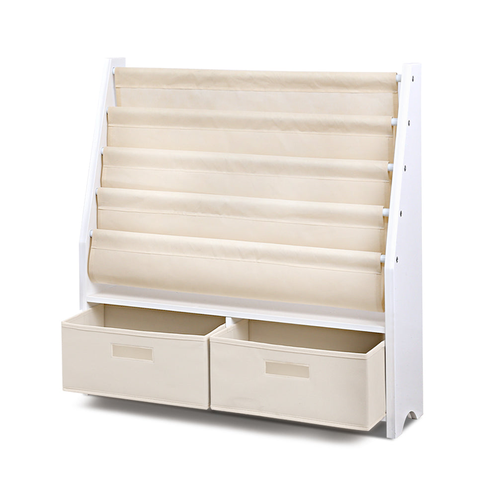 Keezi 4 Tier Kids Bookshelf Bookcase Children Toy Organiser Display Rack Kids Bookshelves