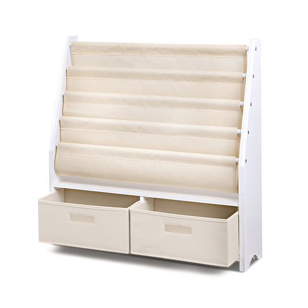 Keezi 4 Tier Kids Bookshelf Bookcase Children Toy Organiser Display Rack Kids Bookshelves