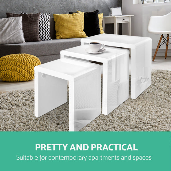 Artiss Set Of 3 Nesting Tables