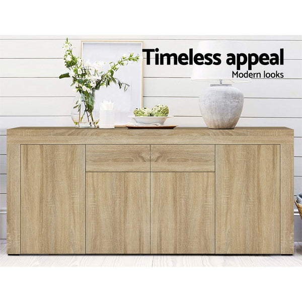 Artiss Buffet Sideboard Cabinet Storage 4 Doors Cupboard Hall Wood Hallway Table Sideboards & Buffets