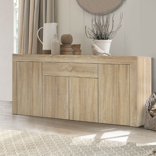 Artiss Buffet Sideboard Cabinet Storage 4 Doors Cupboard Hall Wood Hallway Table Sideboards & Buffets