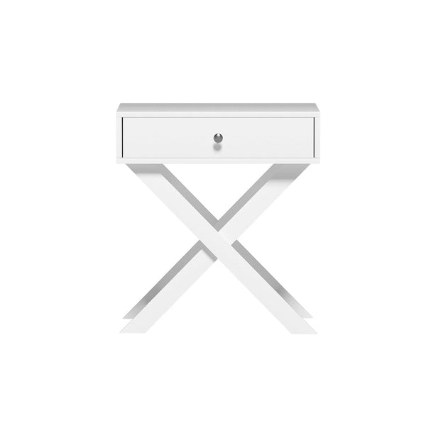 Artiss Bedside Table Drawers Side Storage Cabinet Nightstand White Qara Tv Stands & Entertainment Units