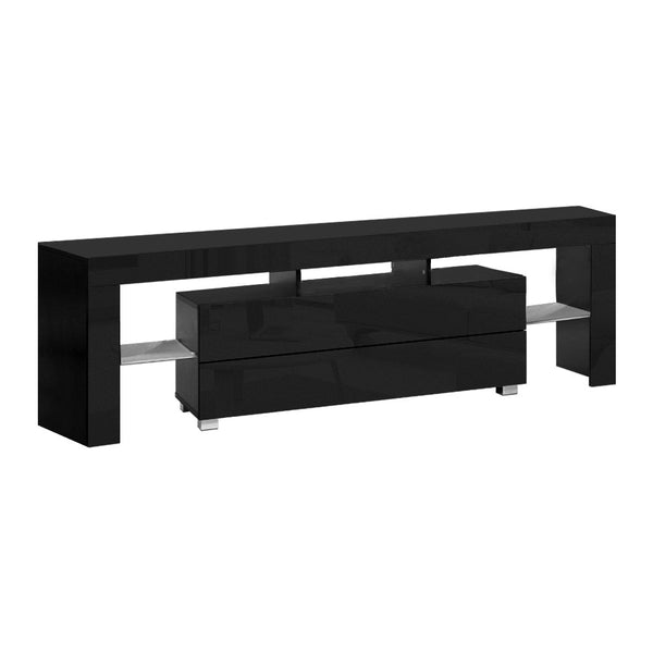 Artiss Tv Cabinet Entertainment Unit Stand Rgb Led Gloss Furniture 160Cm Black Tv Stands & Entertainment Units
