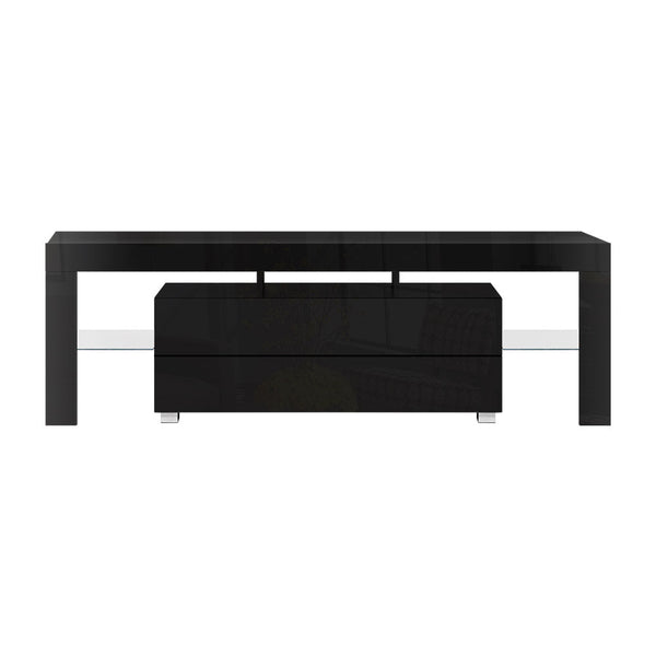 Artiss Tv Cabinet Entertainment Unit Stand Rgb Led Gloss Furniture 160Cm Black Tv Stands & Entertainment Units
