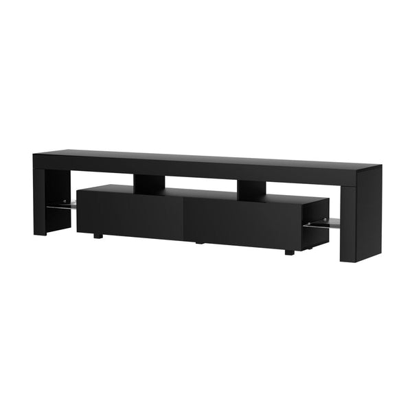 Artiss Tv Cabinet Entertainment Unit Stand Rgb Led Gloss Furniture 200Cm Black Tv Stands & Entertainment Units