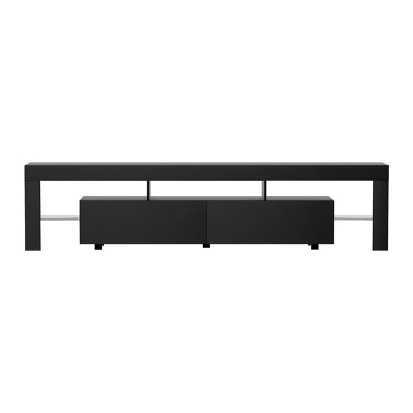 Artiss Tv Cabinet Entertainment Unit Stand Rgb Led Gloss Furniture 200Cm Black Tv Stands & Entertainment Units