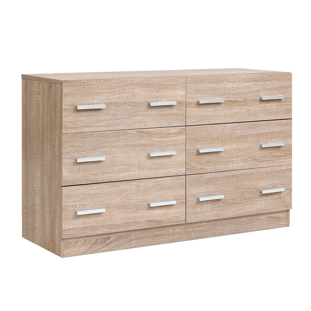Artiss 6 Chest Of Drawers Cabinet Dresser Table Tallboy Lowboy Storage Wood Dressers & Chests Of Drawers