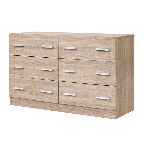 Artiss 6 Chest Of Drawers Cabinet Dresser Table Tallboy Lowboy Storage Wood Dressers & Chests Of Drawers