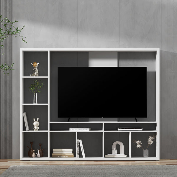 Artiss Entertainment Center Unit Tv Stand Cabinet Open Shelves 183Cm White Tv Stands & Entertainment Units