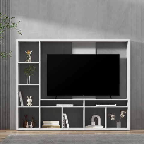 Artiss Entertainment Center Unit Tv Stand Cabinet Open Shelves 183Cm White