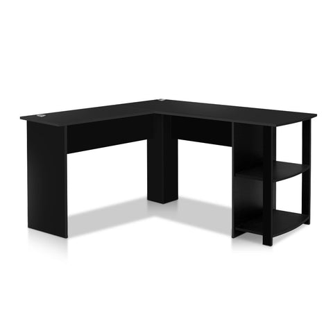 Artiss Office Computer Desk Corner Student Study Table Workstation L Shape Black Home Office Desks