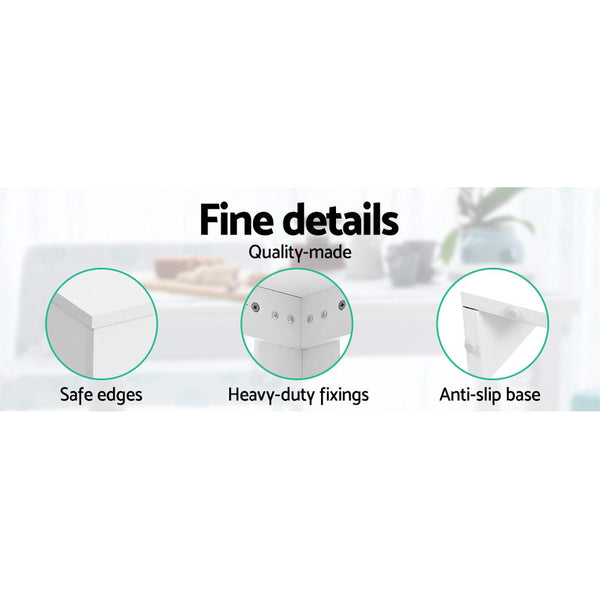 Artiss Dining Table 4 Seater Kitchen Tables White 120Cm Cafe Restaurant Dining Tables