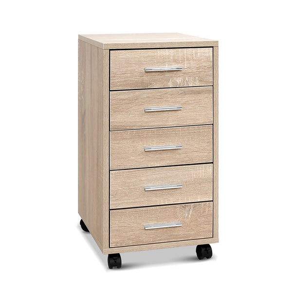 Artiss 5 Drawer Filing Cabinet Storage Drawers Wood Study Office School File Cupboard Dining Chairs
