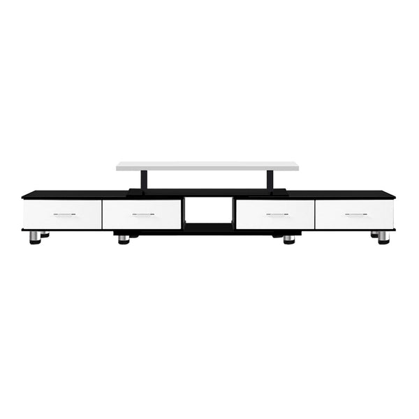 Artiss Tv Cabinet Entertainment Unit Stand 160Cm To 220Cm Storage Drawers Black White Tv Stands & Entertainment Units