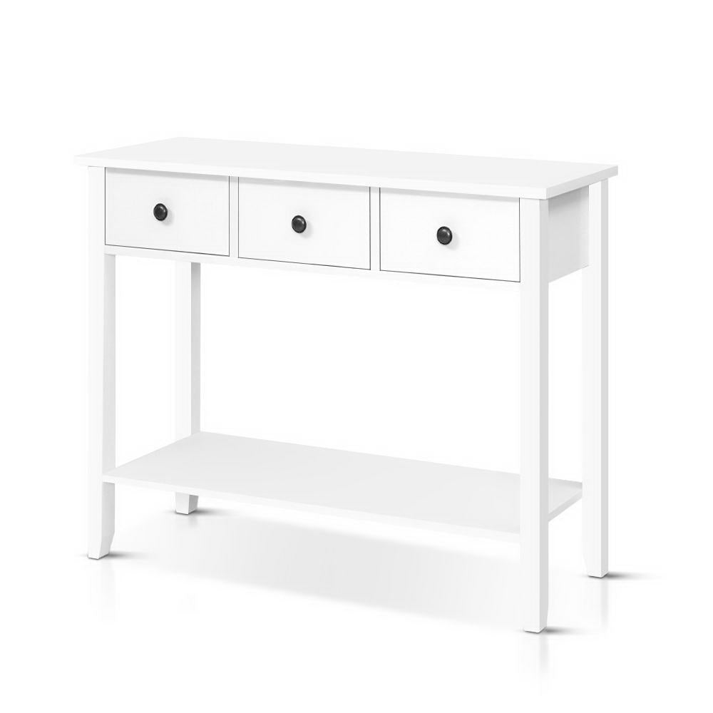 Artiss Hallway Console Table Side Entry 3 Drawers Display White Desk Furniture Hall Tables