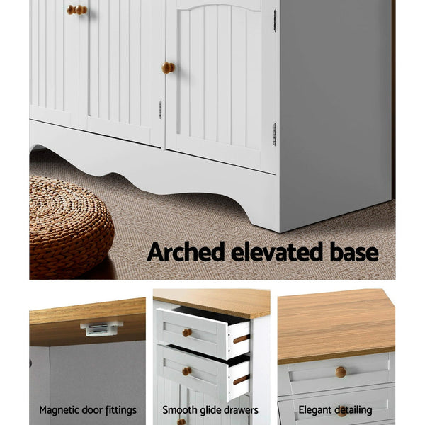 Artiss Buffet Sideboard Storage Cabinet Kitchen Cupboard Drawer Table Hallway Sideboards & Buffets