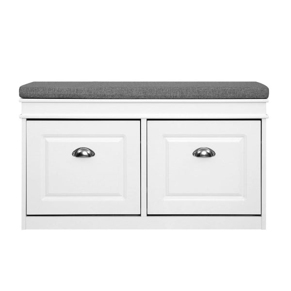 Artiss Shoe Cabinet Bench Shoes Storage Rack Organiser Drawer White Shelf 12 Pairs Box Shoe Cabinets