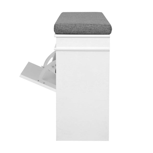 Artiss Shoe Cabinet Bench Shoes Storage Rack Organiser Drawer White Shelf 12 Pairs Box Shoe Cabinets