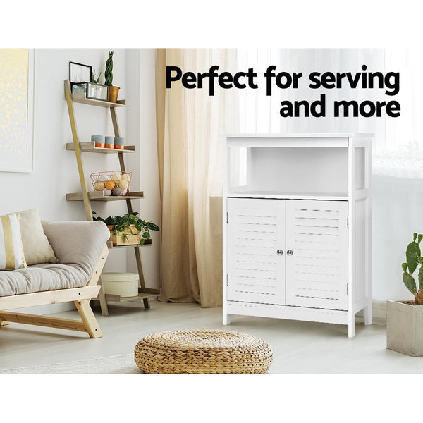 Artiss Buffet Sideboard Cabinet Kitchen Bathroom Storage Cupboard Hallway White Shelf Sideboards & Buffets