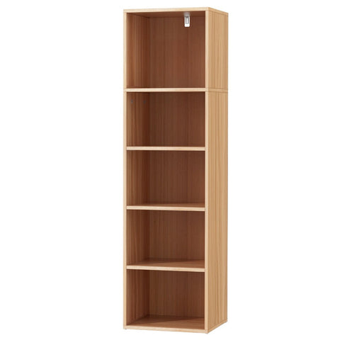 Artiss Bookshelf 5 Tiers Milo Pine Bookshelves