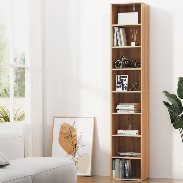 Artiss Bookshelf 8 Tiers Milo Pine Bookshelves