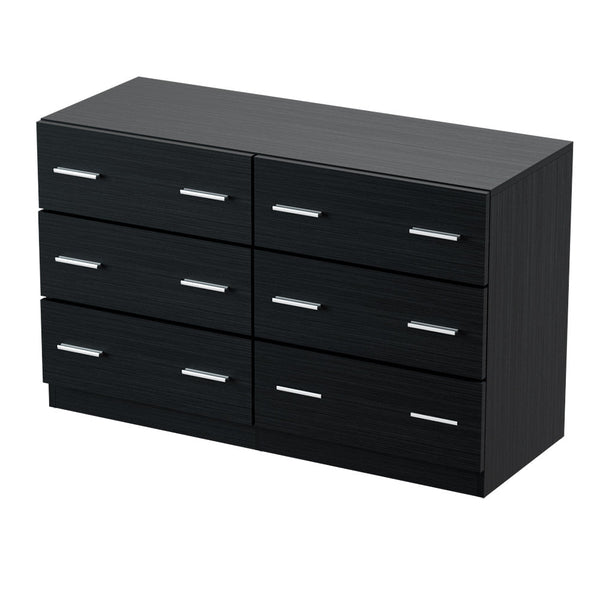 Artiss 6 Chest Of Drawers Cabinet Dresser Table Tallboy Lowboy Storage Black Dressers & Chests Of Drawers