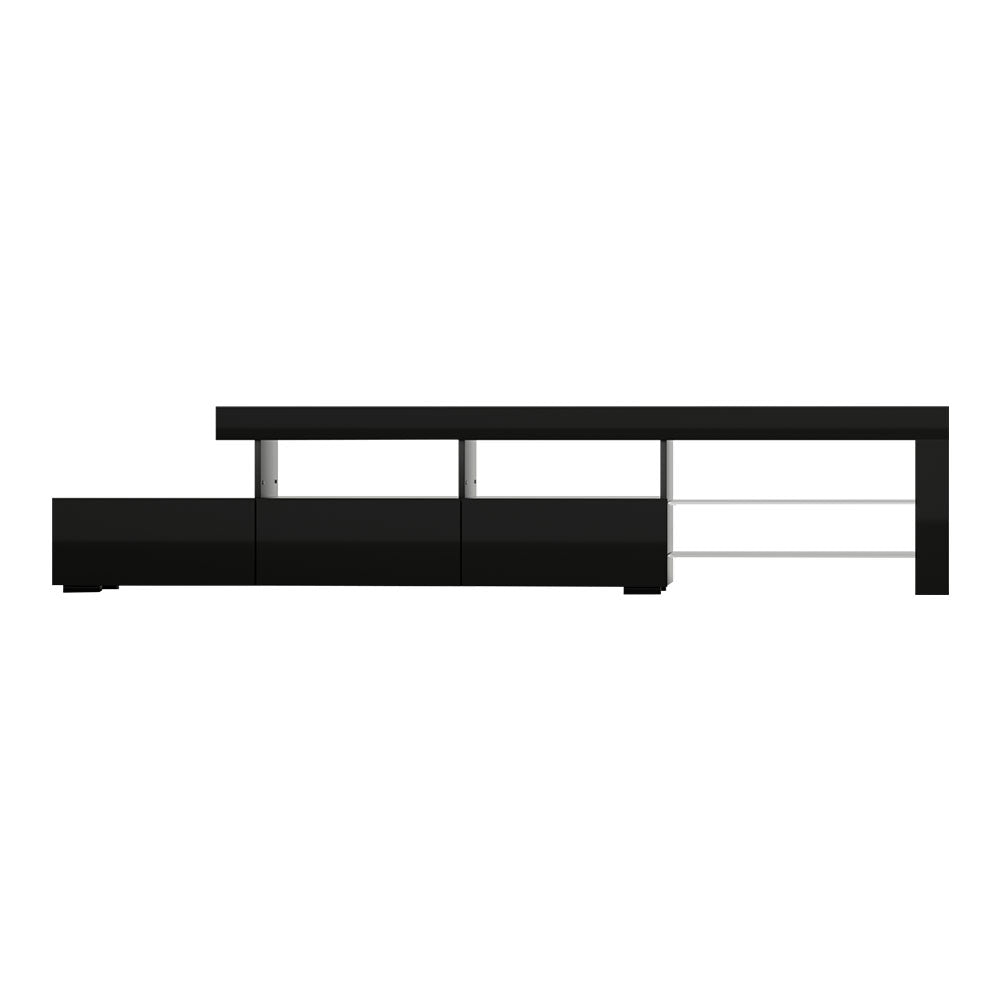 Artiss Tv Cabinet Entertainment Unit Stand Rgb Led Gloss Furniture 215Cm Black Tv Stands & Entertainment Units