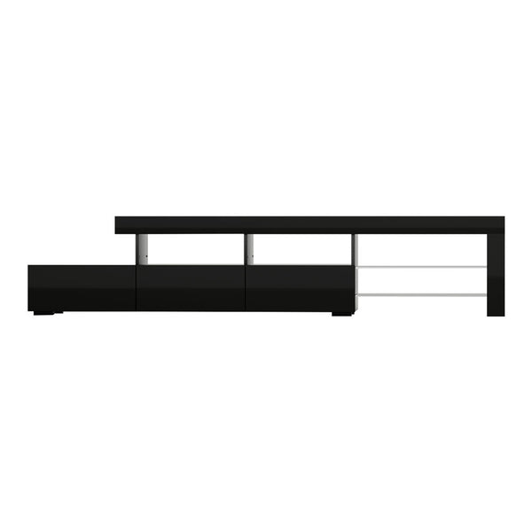 Artiss Tv Cabinet Entertainment Unit Stand Rgb Led Gloss Furniture 215Cm Black Tv Stands & Entertainment Units