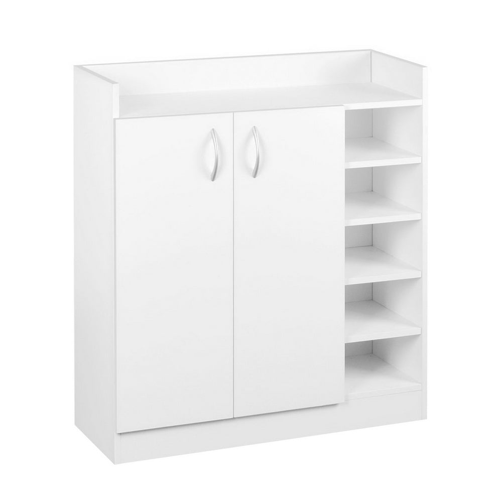 Artiss 2 Doors Shoe Cabinet Storage Cupboard White Shoe Cabinets