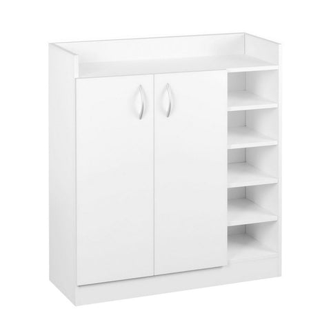 Artiss 2 Doors Shoe Cabinet Storage Cupboard White Shoe Cabinets