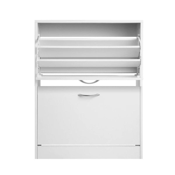 Artiss 2 Door Shoe Cabinet White Shoe Cabinets