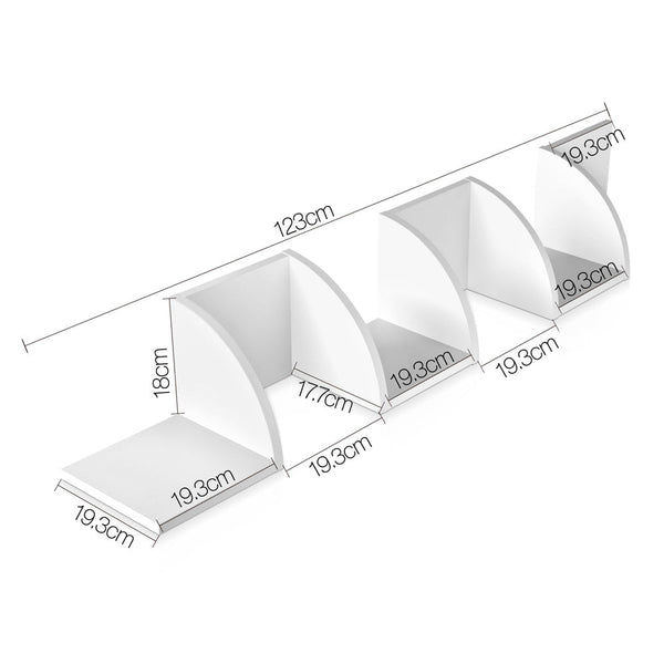 Artiss 5 Tier Corner Wall Shelf White Wall Shelves