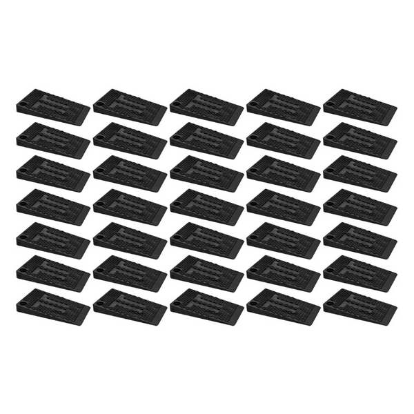 Furniture Wedges 35 Pieces Leveling Pad Base Leg Coaster Feet Set Black 5*3*0.5 Cm Plastic Furniture Parts