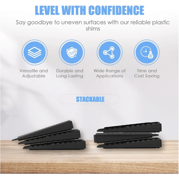 Furniture Wedges 35 Pieces Leveling Pad Base Leg Coaster Feet Set Black 5*3*0.5 Cm Plastic Furniture Parts