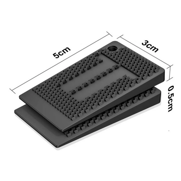 Furniture Wedges 35 Pieces Leveling Pad Base Leg Coaster Feet Set Black 5*3*0.5 Cm Plastic Furniture Parts