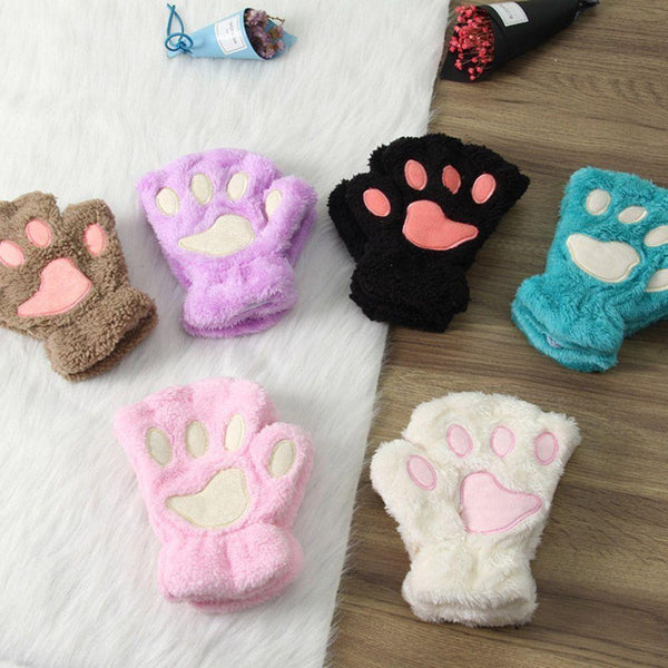 Furry Neko Mittens Gloves & Mittens