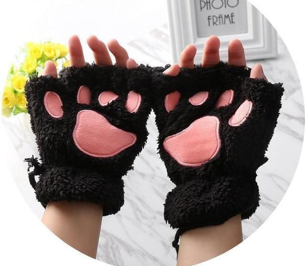 Furry Neko Mittens Gloves & Mittens