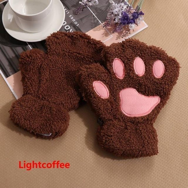 Furry Neko Mittens Gloves & Mittens