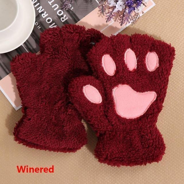Furry Neko Mittens Gloves & Mittens