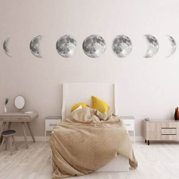 Fx64051 Moon Phase Changing Map Wall Sticker For Children Room Decoration Multi Wall Decals & Stickers