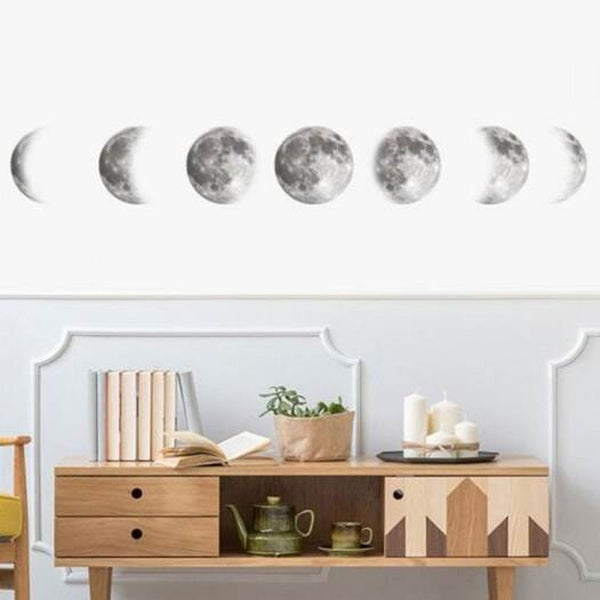Fx64051 Moon Phase Changing Map Wall Sticker For Children Room Decoration Multi Wall Decals & Stickers