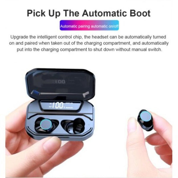 G02 Wireless Bluetooth Headset Black Earbuds