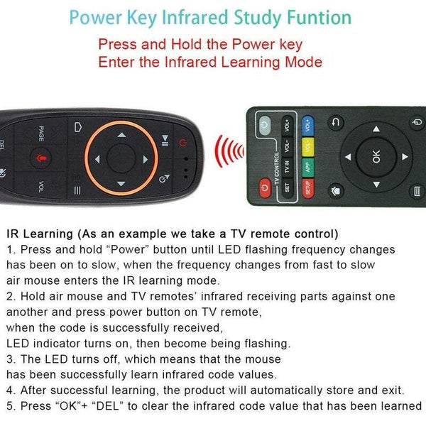 Fly Air Mouse Wireless 2.4Ghz Mini Gyro Remote Control For Android Tv Box With Voice Remote Controls