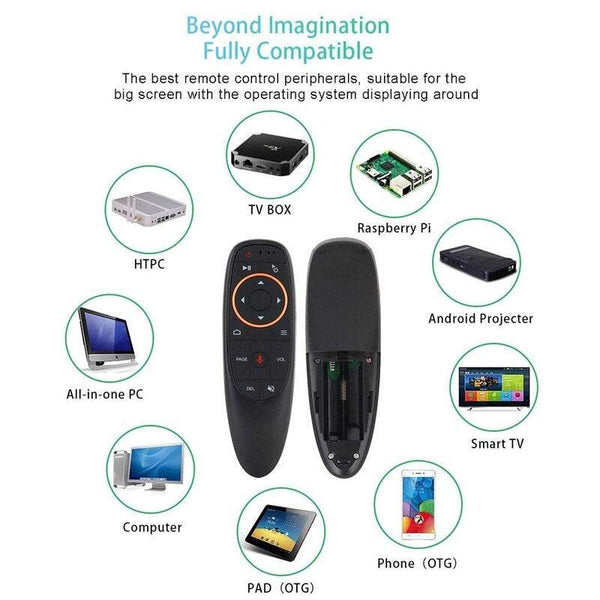Tv Remote Controls G10 2.4Ghz Wireless With Usb Receiver Voice For Android Box Pc Laptop Notebook Smart Black