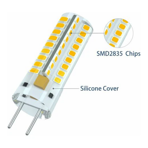 G6.35 Led Bulb 12V 7W 50W Equivalent Warm White 3000K 360 Degree Beam Angle For Cabinet Lighting Non Dimmable Pack Light Bulbs
