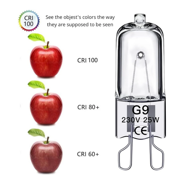 G9 Halogen Bulbs 25W 230V 10 Pack Light Bulbs