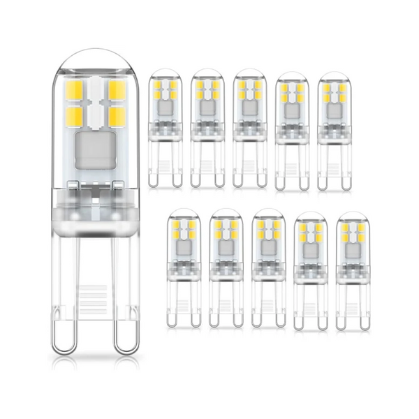 G9 Led Bulbs 10 Pack 1.5W Cool White 6000K Non Dimmable Ac 220 240V Mini Flicker Free Light Bulbs