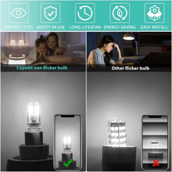 G9 Led Bulbs 10 Pack 1.5W Cool White 6000K Non Dimmable Ac 220 240V Mini Flicker Free Light Bulbs
